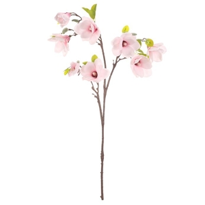 Magnolie - umělá kvetoucí větev, světle růžová