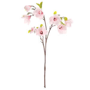 Magnolie - umělá kvetoucí větev, světle růžová