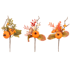 Listí, dýně a bobule - umělá větev, mix 3 druhů, cena za 1 ks