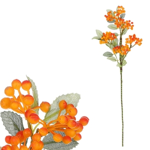 Jeřabiny - umělá větev, oranžové bobule