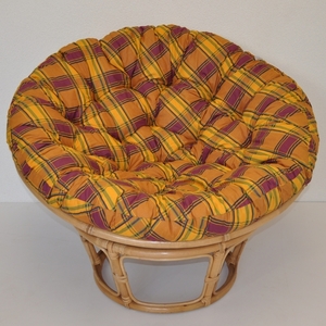 Ratanový papasan 110 cm medový okrový CZ