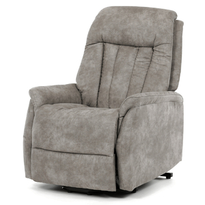 Polohovací křeslo, elektrické zabudované ovládání, šedá, látka vintage, TV-Q8575 GREY3
