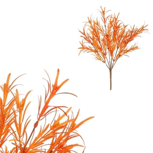 Trs s úzkými lístky - umělá větev, oranžová