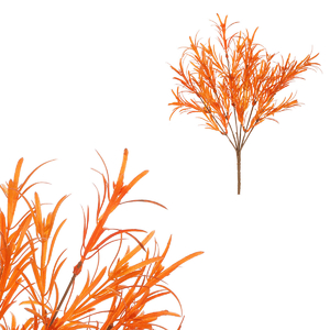 Trs s úzkými lístky - umělá větev, oranžová