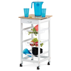 Regál, mdf, bílá, DR-043