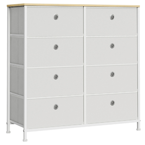 Komoda 80x30x82cm, kov, bílá, AUK-E1024 WT