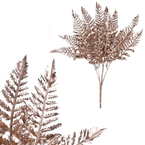 Kapradí v trsu, barva světle měděná.