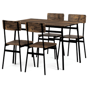 Jídelní set s 4 židlemi, 110x70x76cm, mdf, old wood, AUT-O2155 OLW