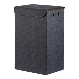 Koš prádelní - látkový s víkem, modrá barva