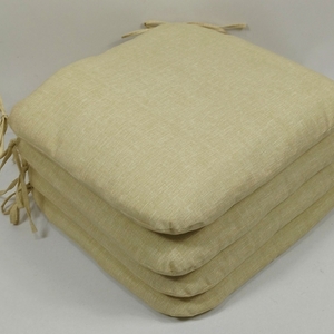 Sedák 40x40 cm látka béžový melír - set 4 kusy
