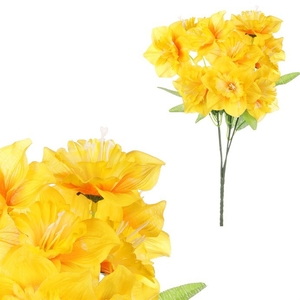 Narcis - umělá kytice, žlutá barva