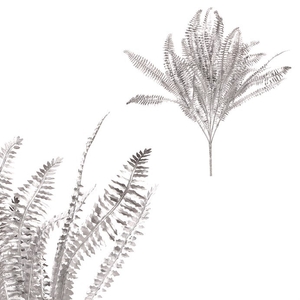 Kapradí - umělý trs, barva stříbrná