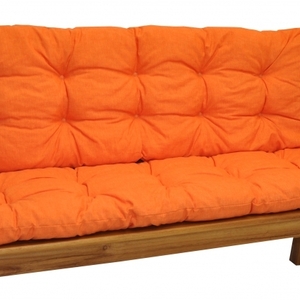 Polstr na zahradní lavičku 120 cm - látka oranžový melír