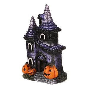 Dům z magnesia - Halloween, LED osvětl., černý s dýněmi