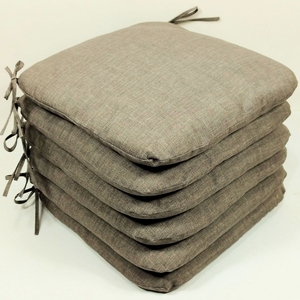 Sedák 40x40 cm látka šedý melír - set 6 kusů