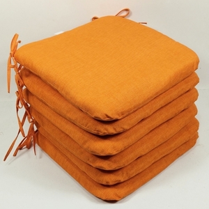 Sedák 40x40 cm látka oranžový melír - set 6 kusů
