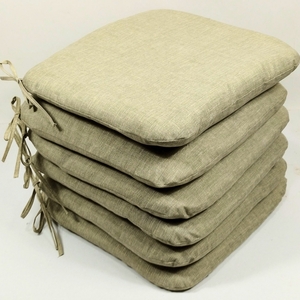 Sedák 40x40 cm látka tmavě béžový melír - set 6 kusů