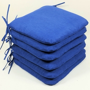 Sedák 40x40 cm látka tmavě modrý melír - set 6 kusů