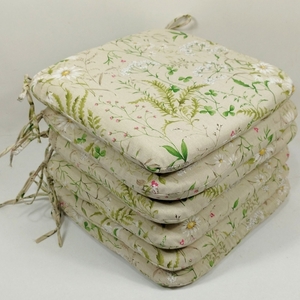 Sedák 40x40 cm látka kapradí - set 6 kusů