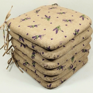 Sedák 40x40 cm látka levandule - set 6 kusů