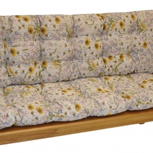 Polstr na zahradní lavičku 150 cm - motiv luční kvítí