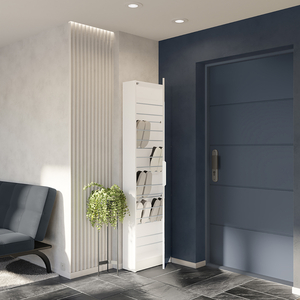 Botník se zrcadlem 305397 bílý