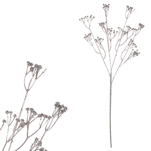Gypsophila - umělá větev s kvítky, stříbrná barva