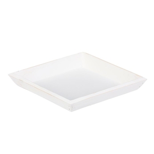 Tác dřevěný - čtvercový, barva bílá