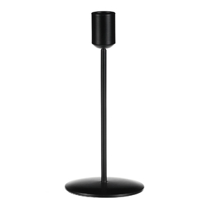 Svícen kovový - na kónickou svíčku, výška 18 cm, černý