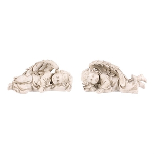 Anděl pietní - polyresin, spící, sv. šedý, mix 2, cena za 1 ks