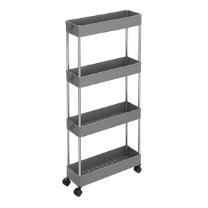 Pojízdný úložný vozík, plast, šedá, APV-E1008 GREY