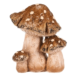 Houba z polyresinu - trojice, barva hnědá