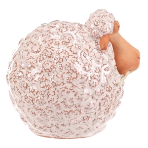 Ovečka - keramická figurka, vel. M, bílo-hnědá