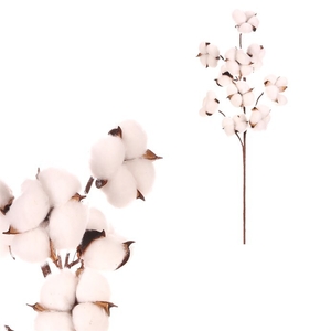 Bavlník - umělý trs, barva bílá