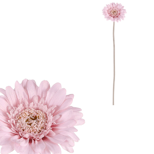 Gerbera - umělý květ na stonku, růžový