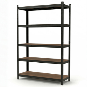 Regál, kov, černá, AUR-G2120 BK