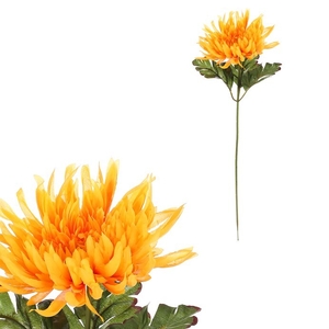 Chryzantéma - umělá řezaná květina, žlutá
