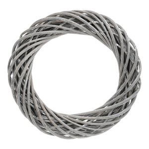 Věnec proutěný - pr. 25 cm, šedá barva