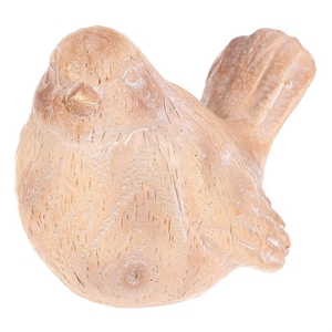 Ptáček - figurka z polyresinu, imitace dřeva
