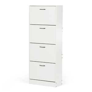 Botník, mdf, bílá, ABO-G1018 WT
