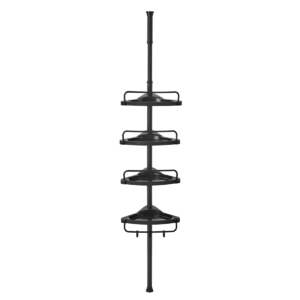 Koupelnová police, plast, černá, AKP-E1001 BK