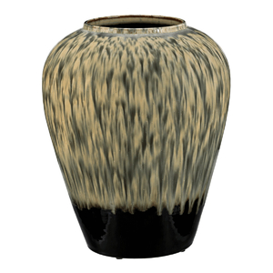 Váza keramická - zaoblená, 33 cm, šedá
