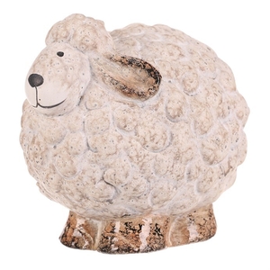 Ovečka - keramická figurka, vel. M, barva krémová