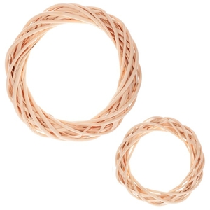 Věnec z proutí - vrba, barva žlutá, cena za sadu 2 ks