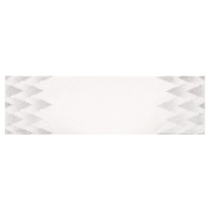 Běhoun - stříbrné stromky, 100 % polyester, 40 x 150 cm