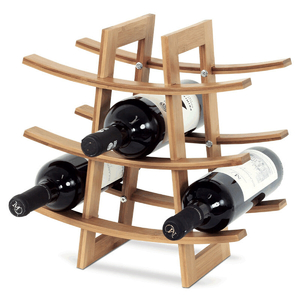 Stojan na víno - bambusový, třípatrový, barva přírodní