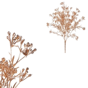 Tráva kvetoucí - umělý trs, barva zlatá matná