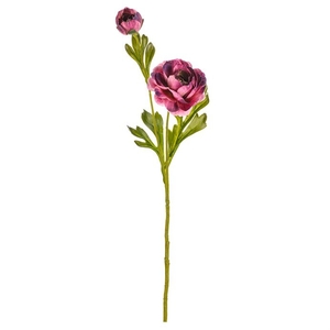Ranunculus - umělý řezaný, barva fialová