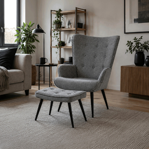 Relaxační křeslo, šedá, látka, AK-303 GREY2