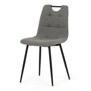 Jídelní židle, šedá, látka, DCL-V2017 GREY2